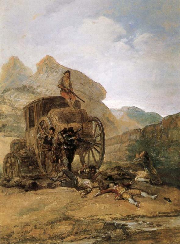 Francisco Goya Assault on a Coach oil painting image